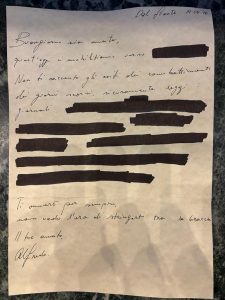 Una lettera di un soldato censurata (riprodotta)
